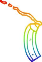 rainbow gradient line drawing cartoon colored pencil vector