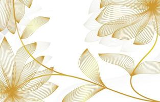 White And Gold Luxury Line Flower vector
