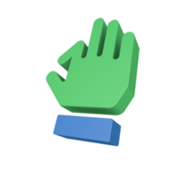 3D hand gest ikon png