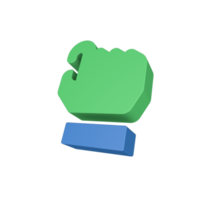 icono de gesto de mano 3d png