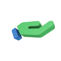 icono de gesto de mano 3d png