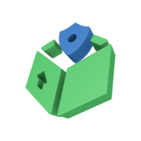 icono de seguro 3d png