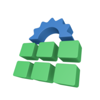 icono de ecología de energía 3d png