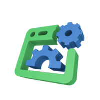 3D Data Processing Icon png