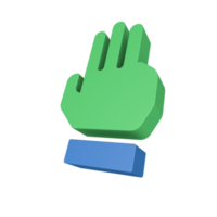 3D Hand Gesture Icon png