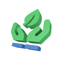 icono de ecología de energía 3d png