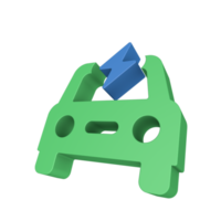 icono de ecología de energía 3d png