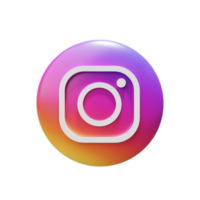 renderização 3d do ícone do aplicativo instagram png