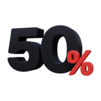 50 OFF Sale Discount offer price tag Special offer sale 3D render png