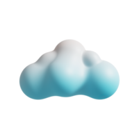 renderização 3d de ícone de nuvem png