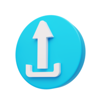 Download app icon Save button Upload file application document icon 3D Render png