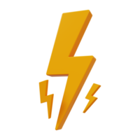 Lightning flash Flash sale element 3d render png