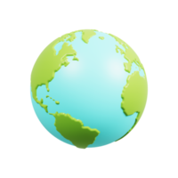 reisesymbol planet erde 3d rendern png