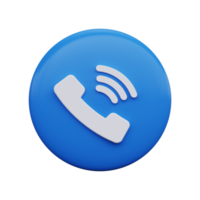 Phone call icon with conversation 3d render png