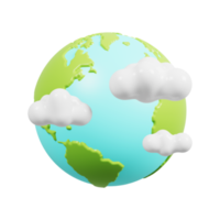 Travel icon Planet Earth 3D Render png