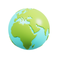 Travel icon Planet Earth 3D Render png