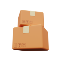 Fragile shipping carton. 3d render png