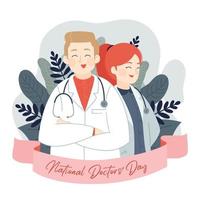 concepto del día nacional del médico vector