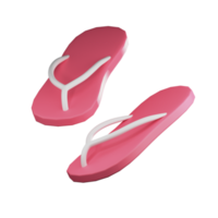 sandálias de chinelo viagem ilustração 3d png