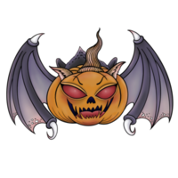 Halloween pumpkin masked bats stalk their victims png