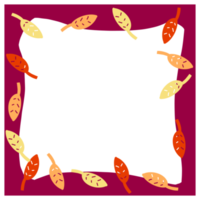 gráfico de marco de hojas de otoño png