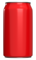 latas realistas rojas para maquetas. la lata de refresco se burla. png