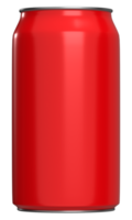 boîtes réalistes rouges pour maquette. soda peut se moquer. png