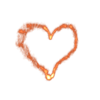 The abstract heart is transparent, bright and airy png