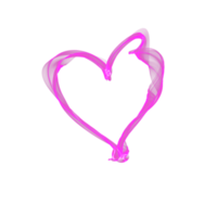 The abstract heart is transparent, bright and airy png