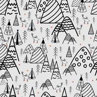 Seamless digital paper for children. Seamless pattern with deers. Reindeer. Scandinavian style. Light gray background.Modern vector illustration for textile and fabric design.