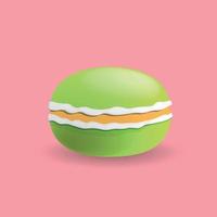 Macaroons. Round cookies.Dessert.Vector illustration of macarons on a pink background. vector