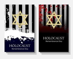 Holocaust. Poster for the day of remembrance of those killed in the Holocaust. fascist aggression against the Jews. vector