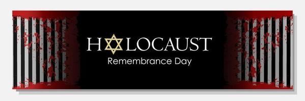 Holocaust. Poster for the day of remembrance of those killed in the Holocaust. fascist aggression against the Jews. vector