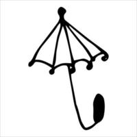 paraguas al aire libre accesorio de un solo elemento de vector
