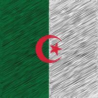 día de la revolución de argelia 1 de noviembre, diseño de bandera cuadrada vector