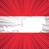 diseño del mapa del día de la independencia de austria vector