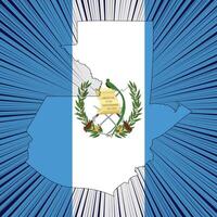 diseño del mapa del día de la independencia de guatemala vector