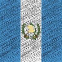 día de la independencia de guatemala 15 de septiembre, diseño de bandera cuadrada vector