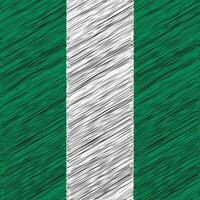 día de la independencia de nigeria 1 de octubre, diseño de bandera cuadrada vector