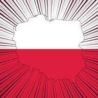 Poland Independence Day Map Design vector