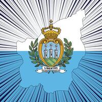 diseño del mapa del día de la independencia de san marino vector