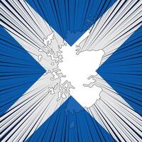 diseño del mapa del día nacional de escocia vector