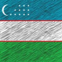 Uzbekistan Independence Day 1 September, Square Flag Design vector