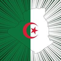 Algeria Independence Day Map Design vector