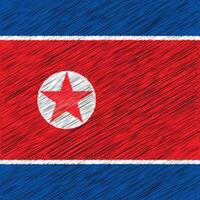 North Korea National Day 15 August, Square Flag Design vector