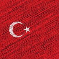 Turkey National Day 29 October, Square Flag Design vector