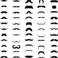 55 Mustaches Vector Icon Set