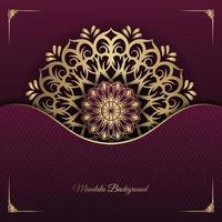 mandala dorado vintage ornamento fondo lujo vector