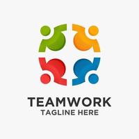 Teamwork logo design vector