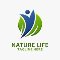 diseño de logotipo de vida natural